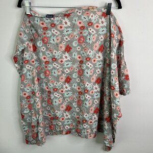 Bebe Au Lait gray and blue floral nursing‎ cover